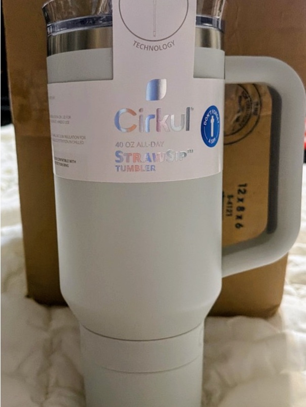 Cirkul 40 oz StrawSip Tumbler - Light Gray